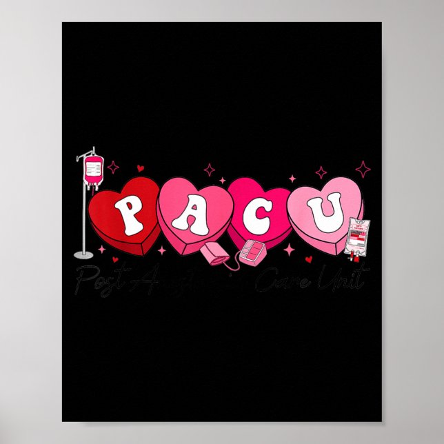 Pacu Nurse Valentine's Day St Anesthesia Care Unit Poster (Framsidan)