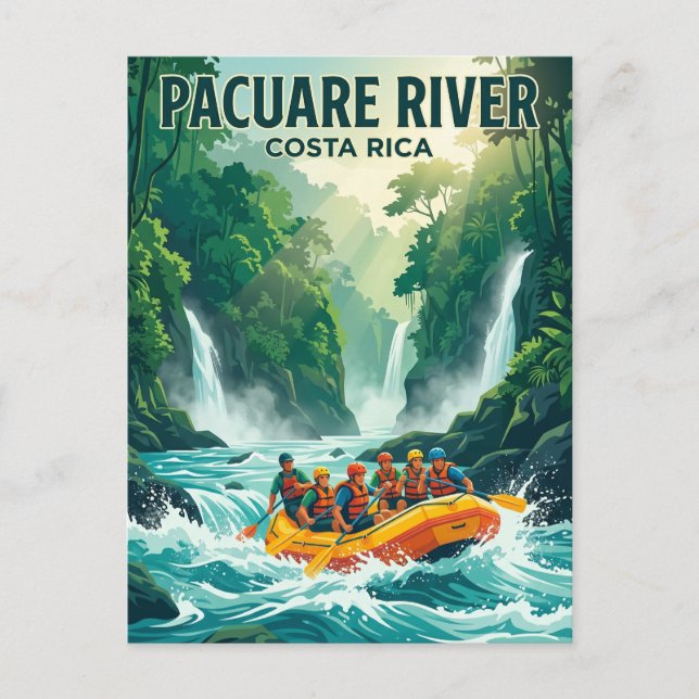 Pacuarefloden Costa Rica Vykort (Framsida)