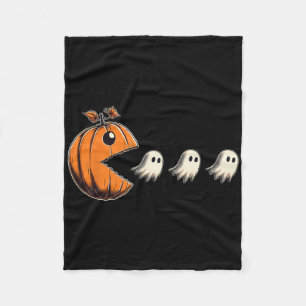 Pacween Rolig Halloween-pumpa Spök-chomp Gamer Fleecefilt
