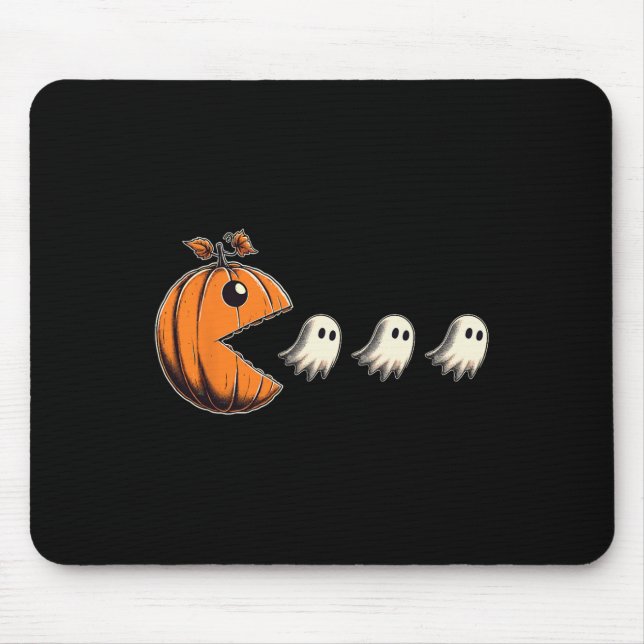 Pacween Rolig Halloween-pumpa Spök-chomp Spelare  Musmatta (Framsidan)