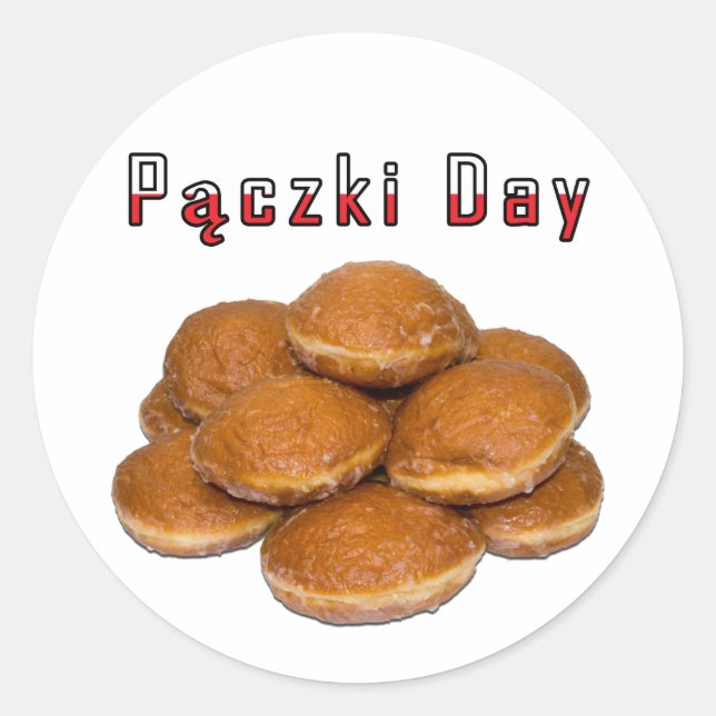 Paczki-dagen Runt Klistermärke (Framsida)