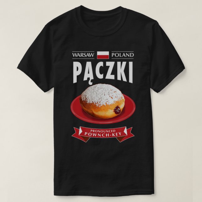 Paczki Day Poland Fried Icing Fillut Donut Tjock T Shirt (Design framsida)