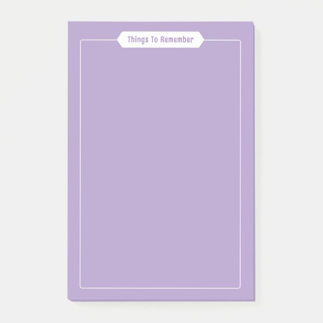 Pad för Lila av personlig, Anpassade Post-it Block (Framsida)