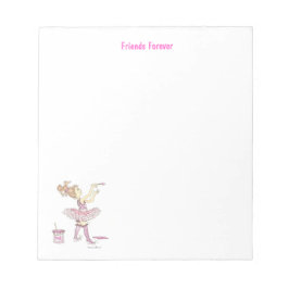 Pad för rosa artikelanteckning anteckningsblock