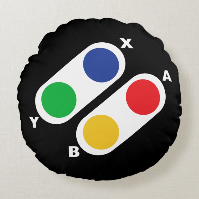 Pad för spelarrunda, fyllning av videospelsstyrenh rund kudde (Framsidan)