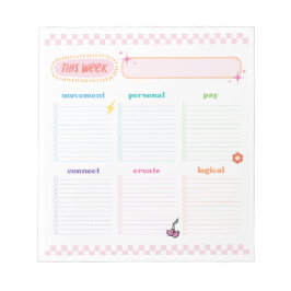 Pad för tidsblockplanering anteckningsblock