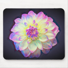 Pad med fastsatt glasskikt Dahlia Mouse Pad Musmatta