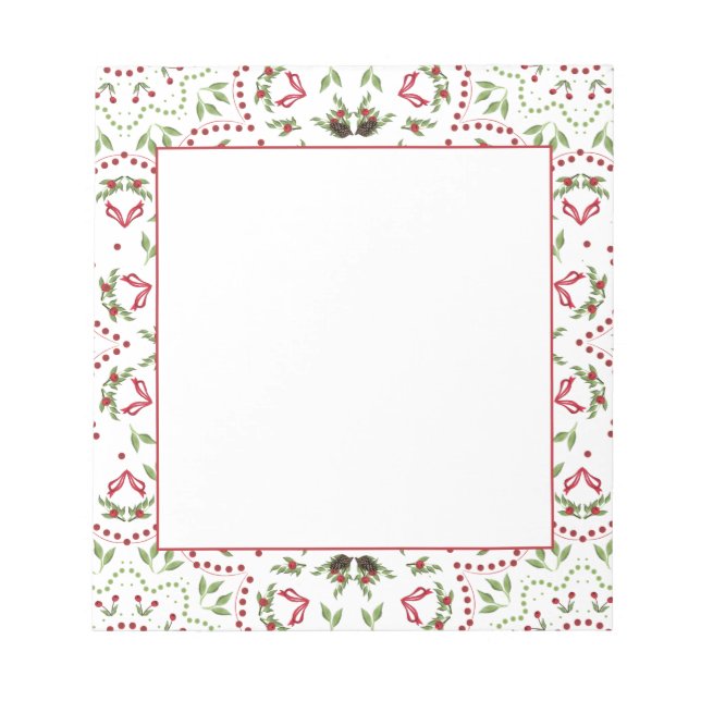 Pad med noter på gräs-koner och bär-mandala-noter anteckningsblock (Framsida)