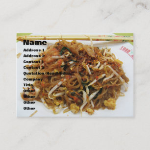 Pad Thai [ผั ด ไ ท ย] Thailand Street Food Visitkort