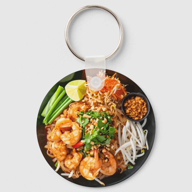 Pad Thai Nudeldisk Tematisk Kampanj  Nyckelring (Framsida)
