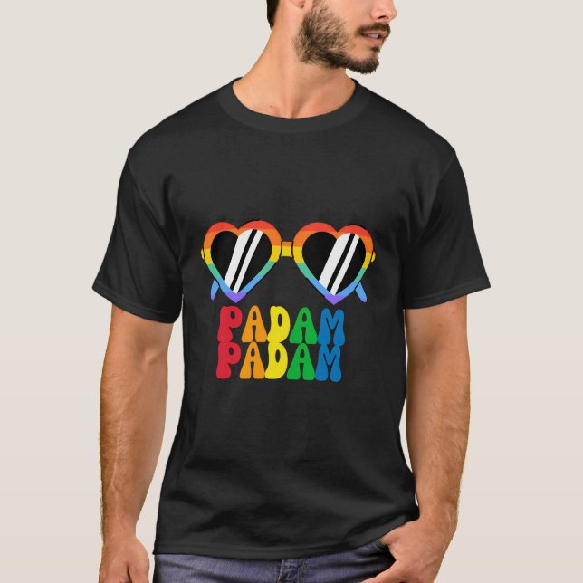 Padam Padam - Lgbtq+ Pride Månad - Glass Rainbow T Shirt (Framsida)
