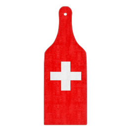 Padar av glasspånskivor med Schweiz flagga