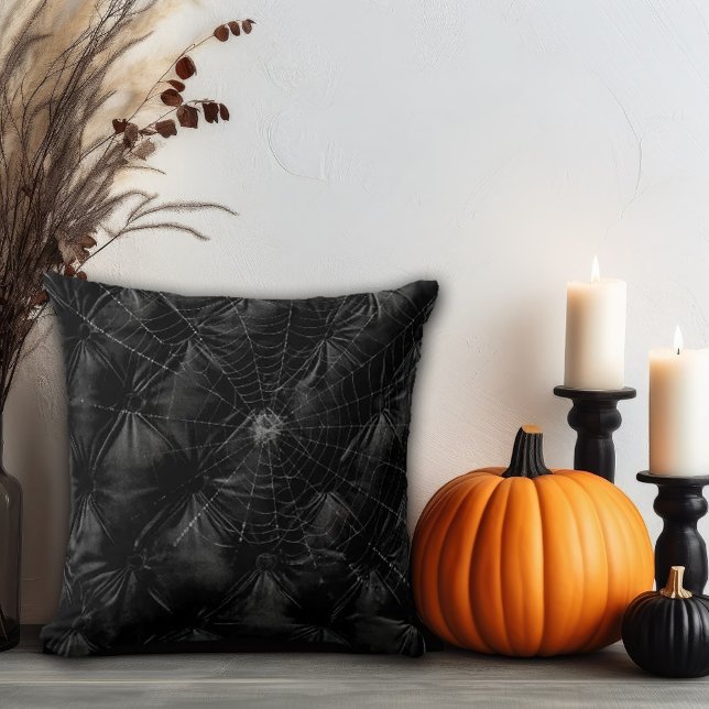 Padd Velvet med Spindelnät Kudde (Skapare uppladdad)