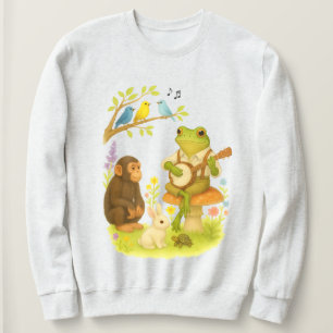 Paddan groda spelar banjo Vintage Bluegrass djur T Shirt