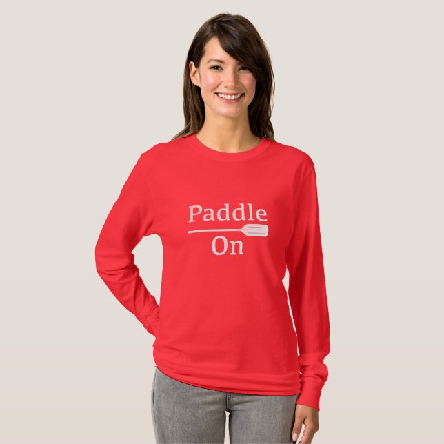Paddel On Design - grundläggande Långärmad T-Shirt (Hel framsida)