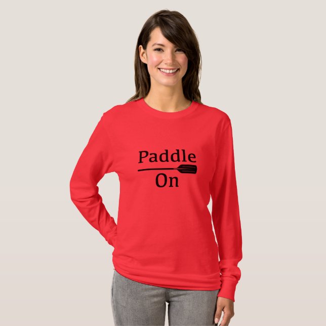 Paddel On Design - grundläggande Långärmad T-Shirt (Hel framsida)