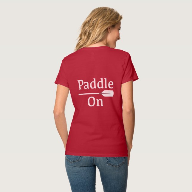 Paddel On Design - Kvinnors vanliga T-Shirt V-Nack (Hel baksida)
