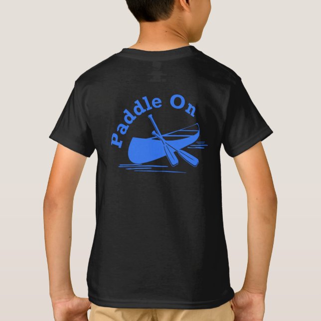 Paddel på design - barnens grundläggande T-Shirt (Baksida)