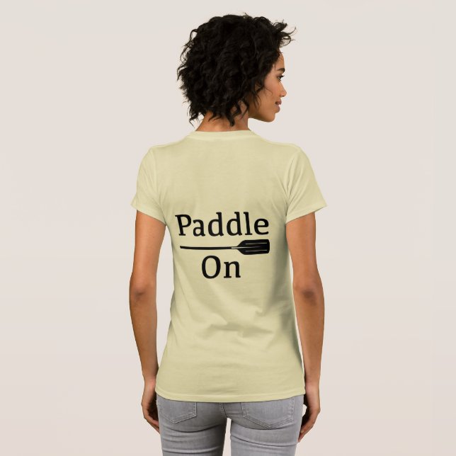 Paddel på design - Kvinnors Bella+Canvas Slim Pass T Shirt (Hel baksida)