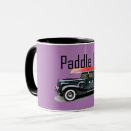 Paddel på klassiskt bilmönster - kombinationen Mug Mugg