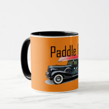 Paddel på klassiskt bilmönster - kombinationen Mug