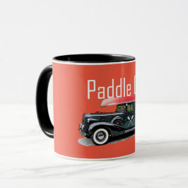 Paddel på klassiskt bilmönster - kombinationen Mug Mugg