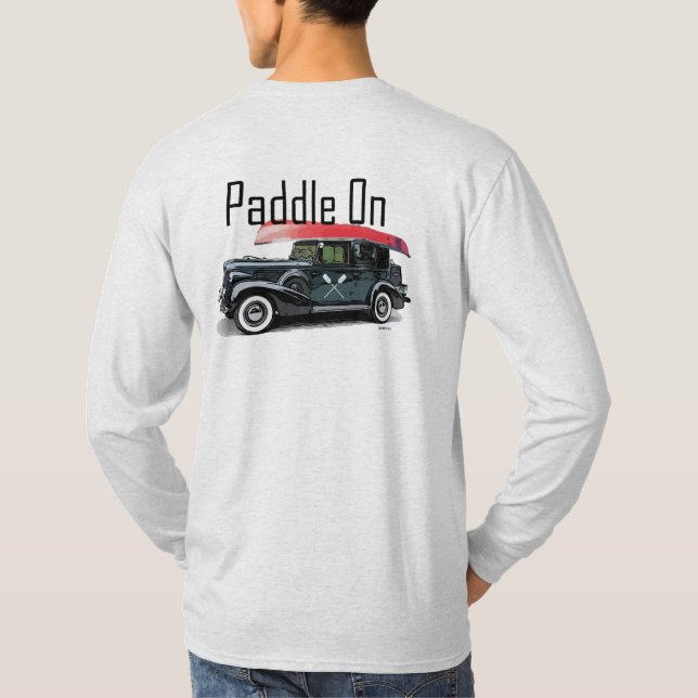 Paddel på klassiskt bilmönster - Manar Basic Long  T Shirt (Baksida)