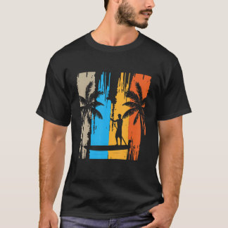 Padderbordets Retro Padleboard-pålägg för T Shirt