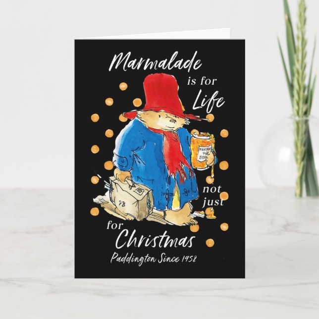 Paddington Bear Xmas Marmalade For Life Cute Merry Kort (Framsida)
