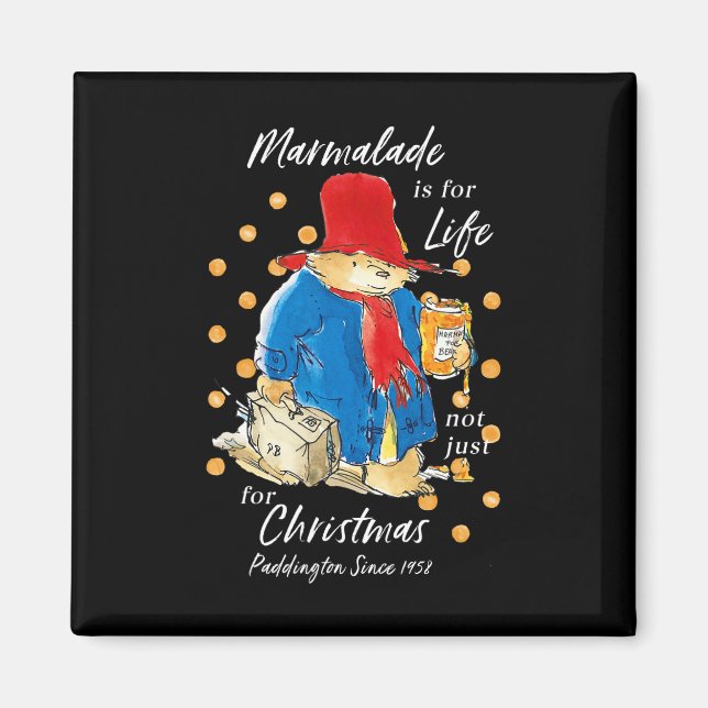 Paddington Bear Xmas Marmalade For Life Cute Merry Magnet (Framsidan)