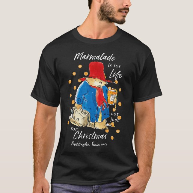 Paddington Bear Xmas Marmalade For Life Cute Merry T Shirt (Framsida)