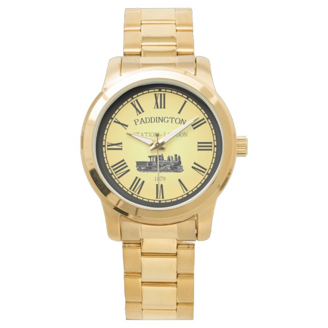 Paddington RR Station ~ London England ~ 1879 ~ Armbandsur (Framsida)