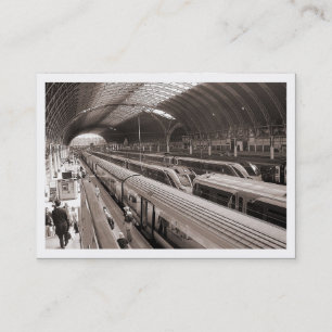 Paddington Station, London. Mini Foto (med ram) Visitkort