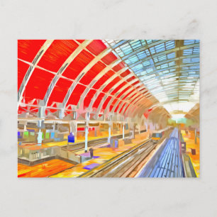 Paddington Station London Pop Art-vykort Vykort