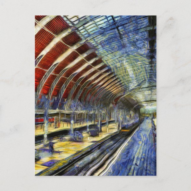 Paddington Station Van Gogh Vykort (Framsida)
