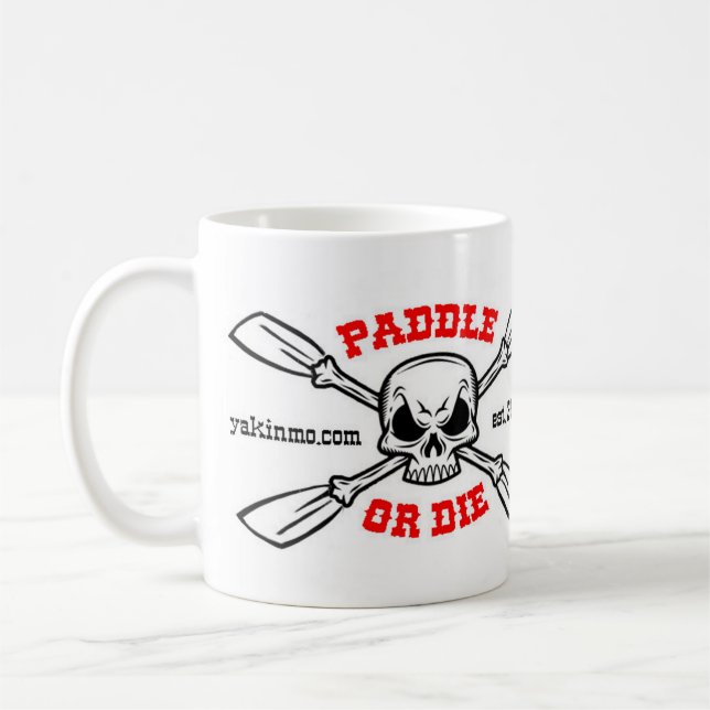 Paddla eller dö den Yakinmo.com muggen Kaffemugg (Vänster)