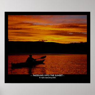 Paddla in i solnedgången - med titelpuben poster