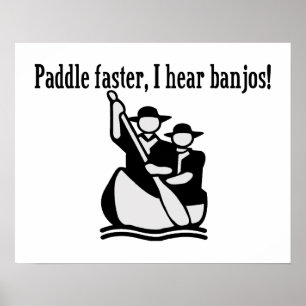 Paddla mig hör snabbare Banjos Poster