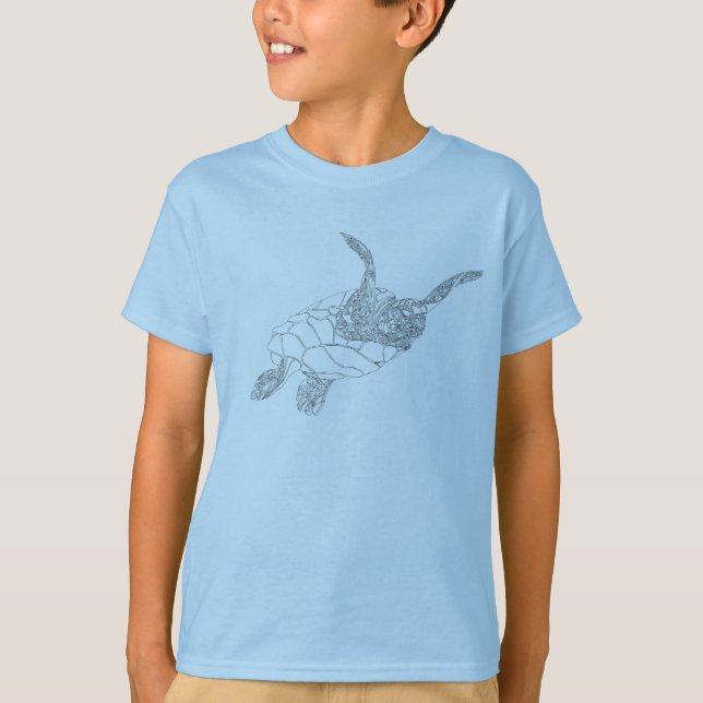 Paddla sköldpaddan tee shirt (Framsida)