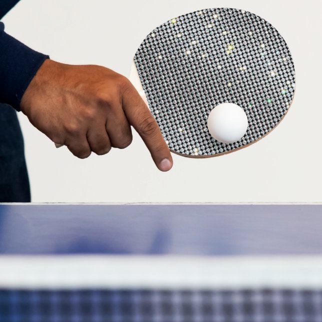 Paddlar, briljanta Padlar, vita kristaller Pingisracket (Insitu)