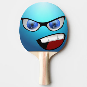 Paddlar rolig ansiktebordtennis för blått pingisracket