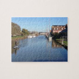 Paddlare på Faversham Creek England Pussel