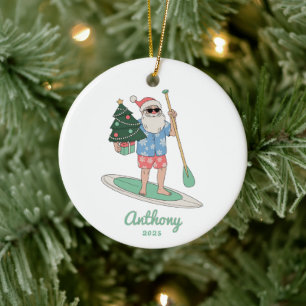 Paddle Board Santa jul Julgransprydnad Keramik