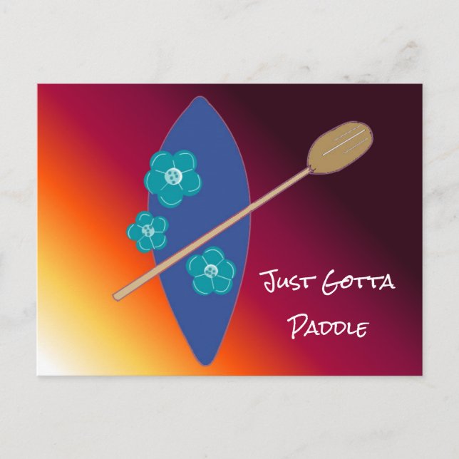 Paddle Boarding Vykort (Framsida)