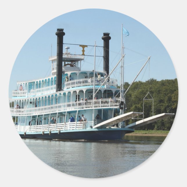 Paddle Boat & Barges Runt Klistermärke (Framsida)