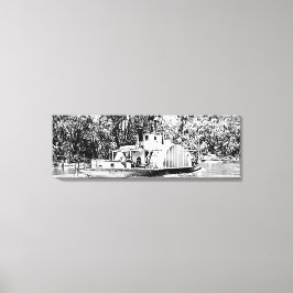 Paddle Boat vid Murray River Victoria Canvastryck