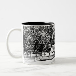 Paddle Boat vid Murray River Victoria Två-Tonad Mugg