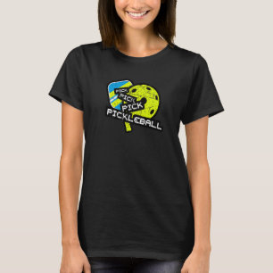 Paddle Boll Sporty Plocka Pickleball Sports Player T Shirt