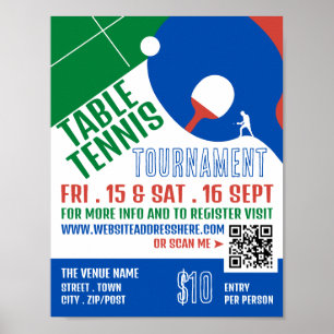 Paddle Design, Bord tennis Tournament Advertising Poster