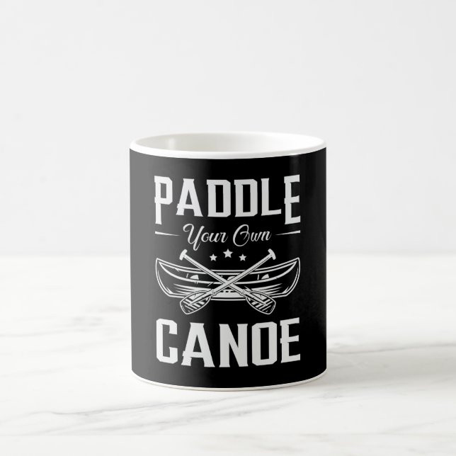 Paddle din egen Canoe Boat Boating River Funny Kaffemugg (Center)